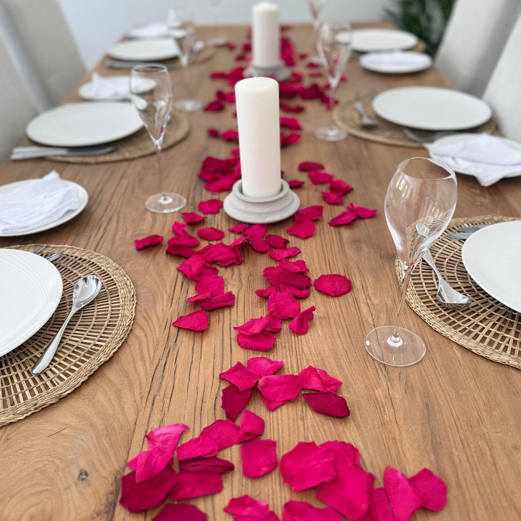 New Years Eve Magenta Freeze Dried Rose Petal Table Decoration Sprinkle kit