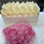 30 Guest Fleuerfect Value Bundle- Pink Freeze Dried Rose Petal Confetti (Petals+Cones+Tray)