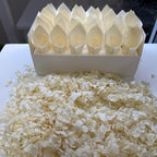 30 Guest Fleurfect Value Bundle- Antique White Hydrangea Freeze Dried Confetti (Petals+Cones+Tray)
