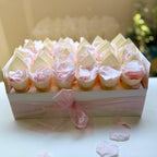 30 Guest Fleurfect Value Bundle- Light Pink Freeze Dried Rose Petal Confetti (Petals+Cones+Tray)