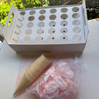 30 Guest Fleurfect Value Bundle- Light Pink Freeze Dried Rose Petal Confetti (Petals+Cones+Tray)