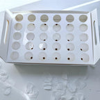 White Wedding Confetti holder tray holds up to 30 cones