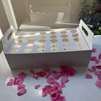 White Wedding Confetti holder tray holds up to 30 cones