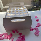 White Wedding Confetti holder tray holds up to 30 cones