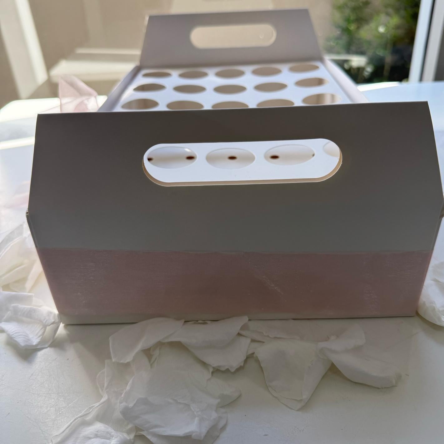 White Wedding Confetti holder tray holds up to 30 cones