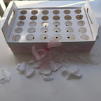 White Wedding Confetti holder tray holds up to 30 cones