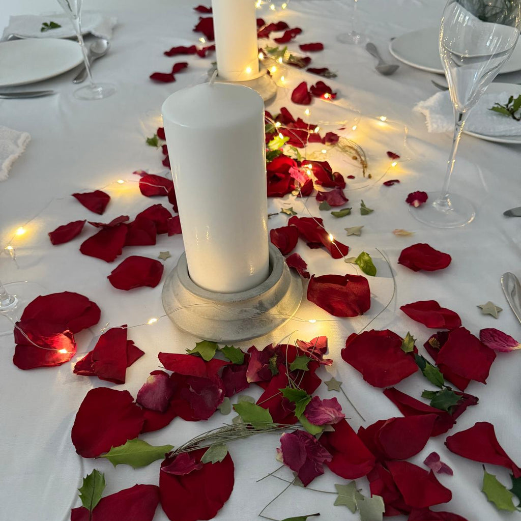 Christmas Table Decoration  Freeze Dried Rose Petals Sprinkles- Reusable Box Kit