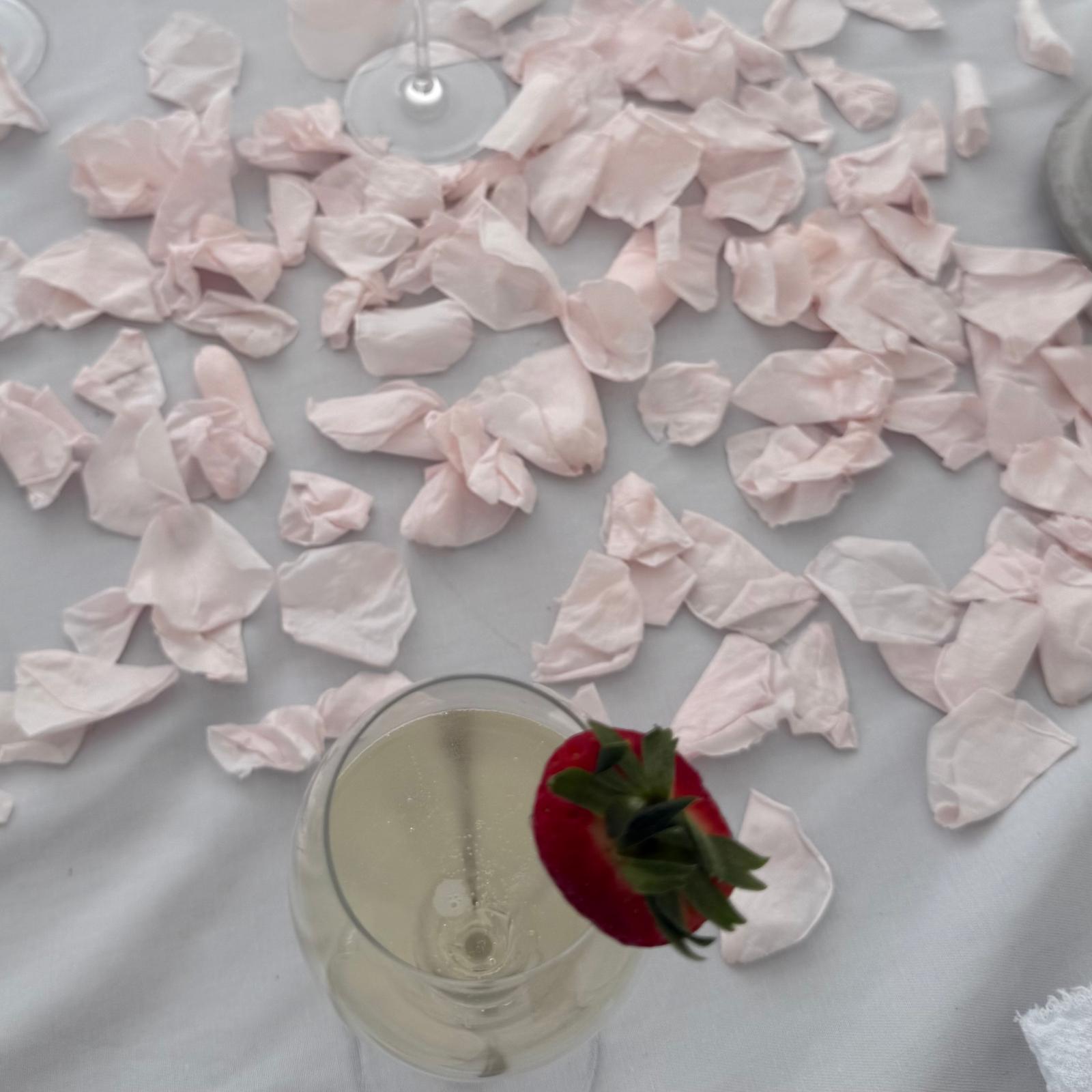 Happy Birthday Table Decoration Light Pink Freeze Dried Rose Petal Sprinkle Kit