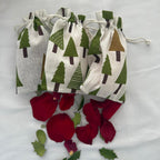 Christmas Table Decoration  Freeze Dried Rose Petals Sprinkles- Reusable Bags Set of 3