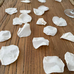 Snow White Freeze Dried Petal Table Decoration 3 x Beige Spotty bags for Weddings, New Baby, Baptisms, Christenings, Communions B&W