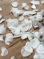 Snow White Freeze Dried Petal Table Decoration 3 x Beige Spotty bags for Weddings, New Baby, Baptisms, Christenings, Communions B&W