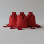 Christmas Table Decoration  Freeze Dried Rose Petals Sprinkles- Reusable Red Bags Set of 3