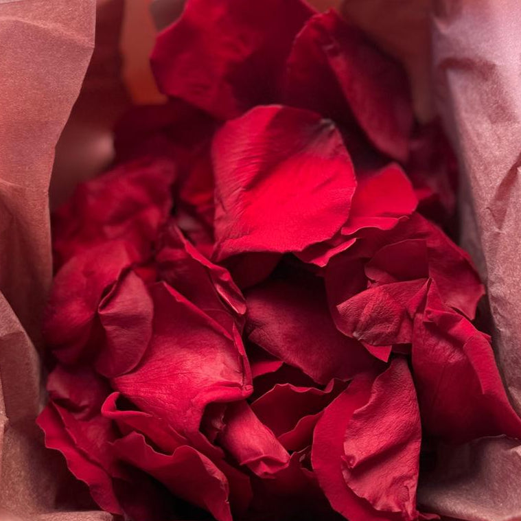 Valentine's day/ Marriage Proposal Freeze Dried Rose Petal Table Decoration Sprinkle kit Red Box