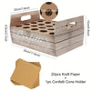 Confetti Cone holder tray holds 20 cones Natural Box with paper cones