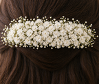 Preserved Natural Bridal Haircomb White