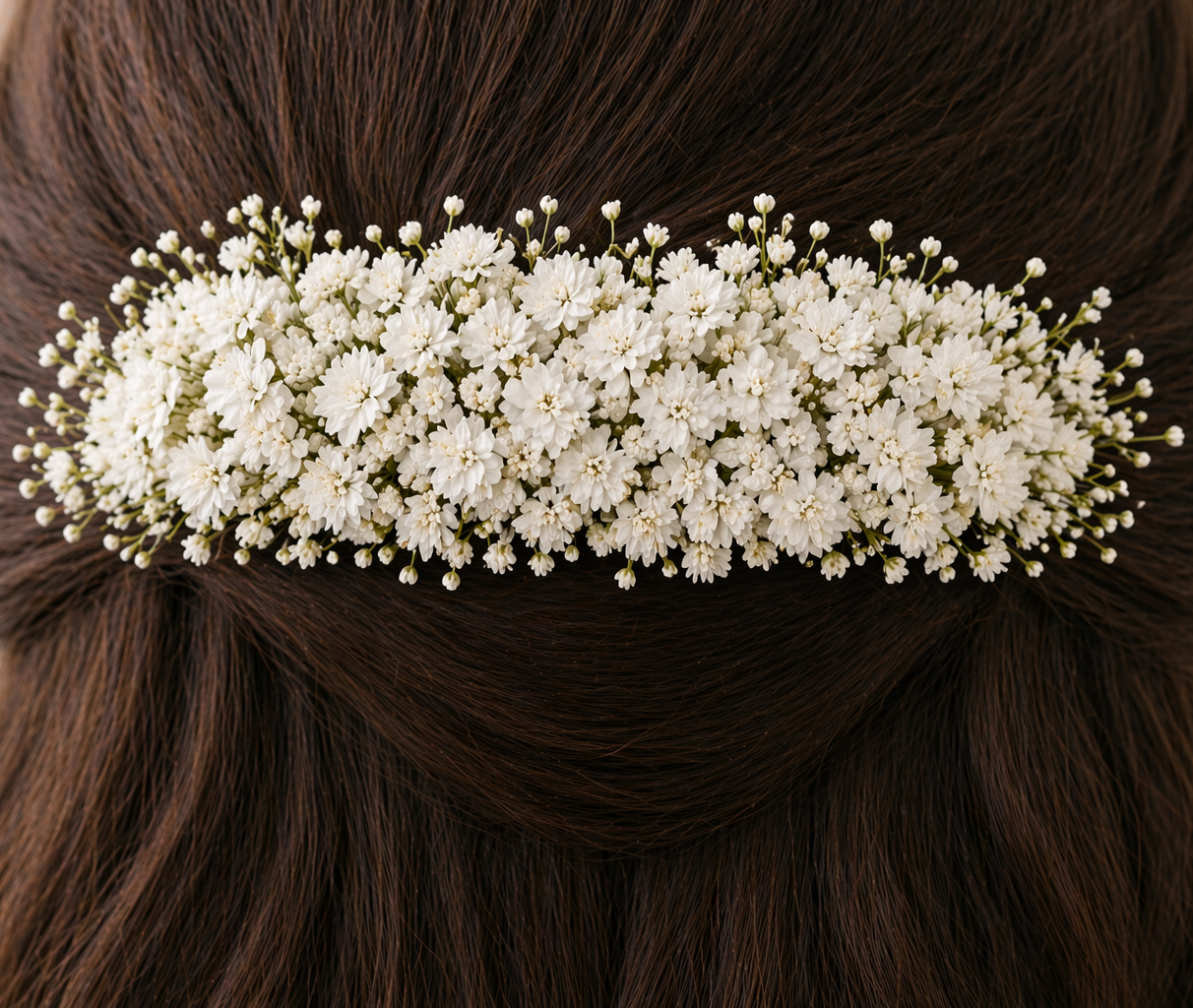 Preserved Natural Bridal Haircomb White
