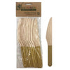 Eco friendly Gold Wooden Knives Pack of 10