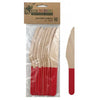 Eco friendly Red Wooden Knives Pack of 10.
