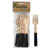Eco friendly Black Wooden Forks Pack of 10.