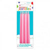 Birthday Candles Pink Taper  Assorted Pack of 12/