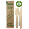 Wooden Cutlery Set Knife, Fork & Napkin Set Biodegradable Events Sets pack of 500