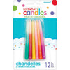 Birthday Candles Ombre 8cm  Assorted Pack of 12/ Amscan