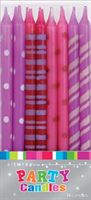 Small Pink Candles 16 Pack