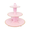 Eco Friendly Cake Stand Pink with gold rim