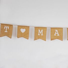 Eco Friendly Hessian Just Married Wedding Bunting