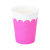 Pink Paper Cups 250ml for Pack of 8