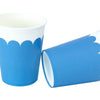 Blue Paper Cups 250ml  Pack of 8