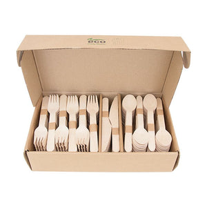Eco-friendly bulk wooden cutlery set