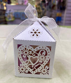 Wedding Confetti / Bonbonniere boxes and ribbon Pack of 20