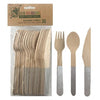 Silver Eco friendly wooden coloured Cutlery Set
