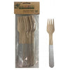 Eco friendly Wooden Forks Silver Pack of 10