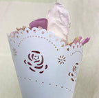 Wedding Confetti Paper Cones Rose Pattern Medium 12.5x 12.5cm Pack of 25