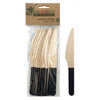 Eco friendly Wooden Knives Black Pack of 10