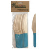 Eco friendly Wooden Knives Light Blue Pack of 10