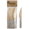 Eco friendly Wooden Knives Silver Pack of 10