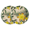 Nicola Spring Eco-Friendly Bamboo Lunch Plates- 18cm - Tropical