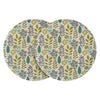 Nicola Spring Eco-Friendly Bamboo Dinner Plates- 25.5cm - Leaf Pattern