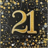 Sparkling Fizz B/Gold Napkin 33cm "21".