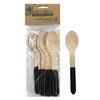 Eco friendly Black Wooden Spoons Pack of 10.