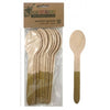 Eco friendly Gold Wooden Spoons Pack of 10
