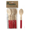 Eco friendly Red Wooden Spoons Pack of 10.