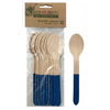 Eco friendly Royal Blue Wooden Spoons Pack of 10