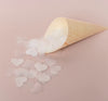 Biodegradable Rice Paper Give Me Your Heart Confetti White 10 cups