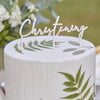 Christening Wooden Cake Topper/ Ginger Ray