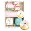 Happy Birthday Ice Cream Cupcake Baking Kit x 24 picks and 24 cases