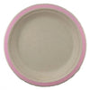 Eco Sugarcane Light Pink Rim Dinner Plates 23cm Pack of 10